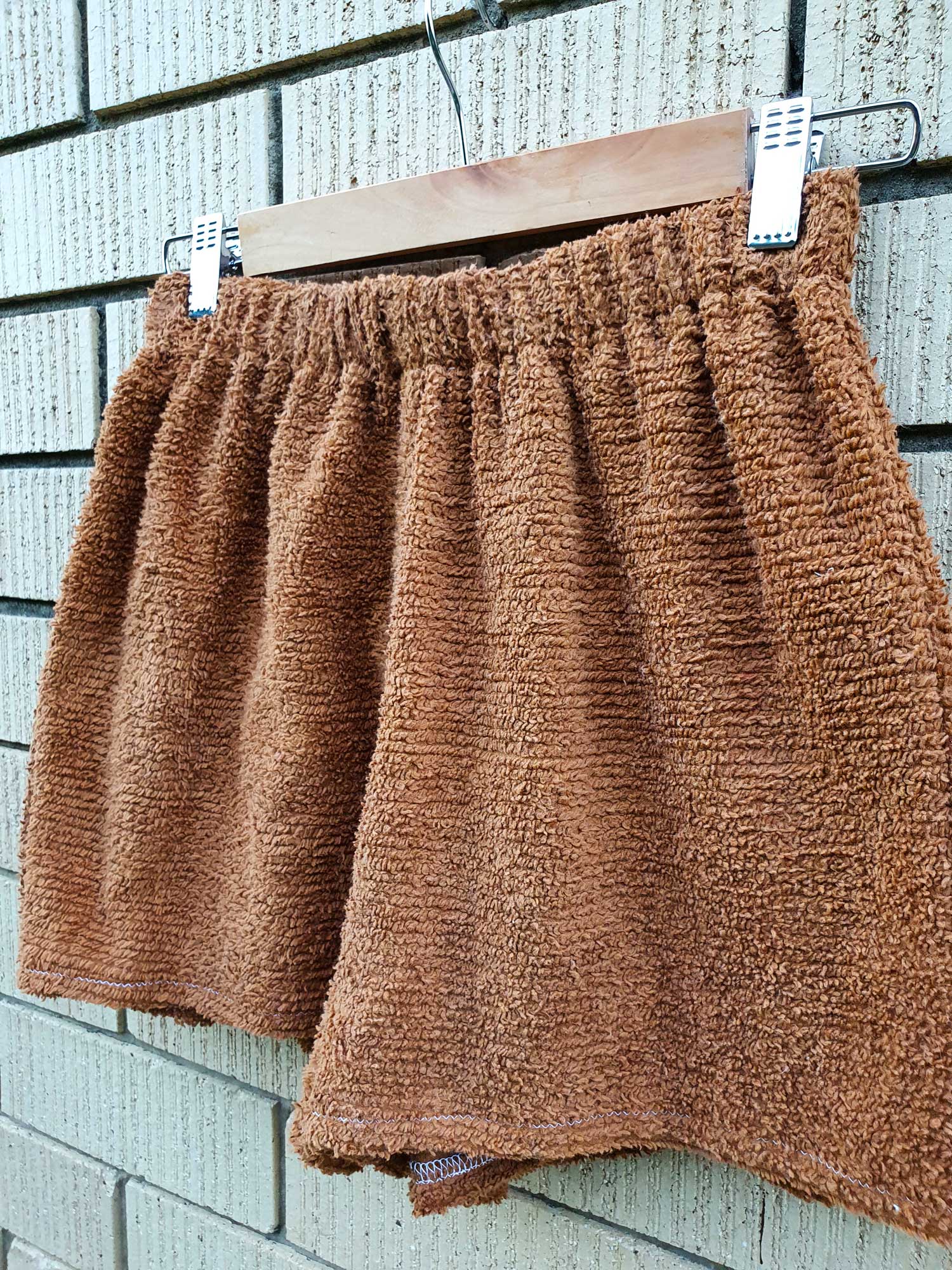 Brown Terry Dizzy Girl Shorts