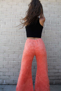 Peach Fluff Terry Flares